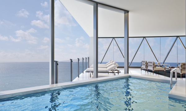 Bentley Residences-Vista al mar y piscina -Sunny Isles Beach-Jorge J Gomez-Fortune International Realty-VIPMiamiRealEstate.MX